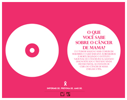 Cartaz e móbile para campanha de conscientização do câncer de mama