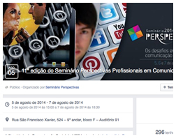 Evento Seminário Perspectivas Profissionais em Comunicação (2014)